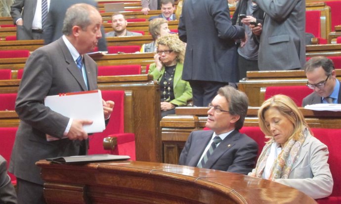 El Conseller Felip Puig, El Pte.Catalán Artur Mas Y La Vpta.Joana Ortega