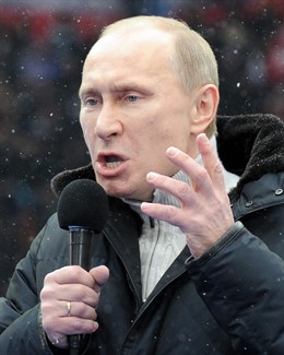 Putin En Un Mitin, Un Poco Cabreado
