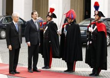 El Primer Ministro Italiano, Mario Monti, Y Mariano Rajoy