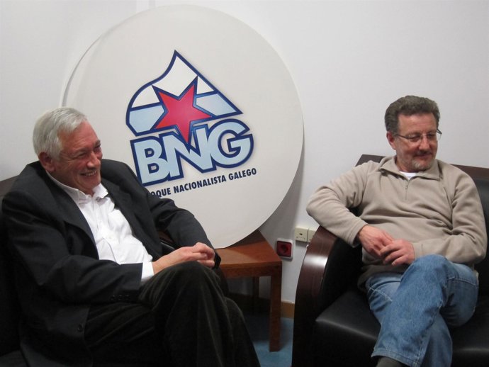 Guillerme Vázquez Y Suso Seixo En La Sede Del BNG