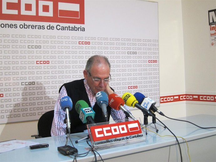 El Secretario General De CC.OO Cantabria, Vicente Arce