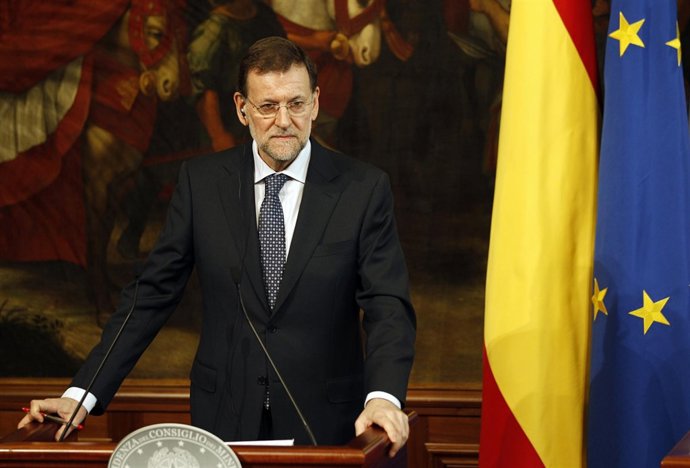 Mariano Rajoy Tras Su Reunión Con Mario Monti