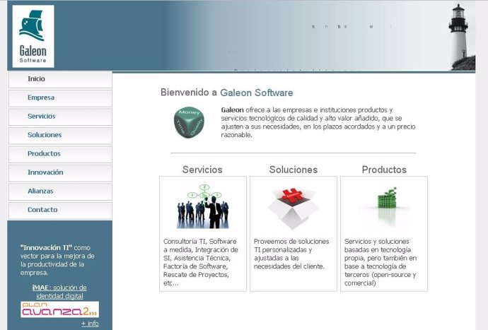 Página Web De Galeón Software