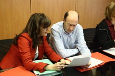 Reunión De Trabajo Del PSOE Con Rubalcaba Y Soraya Rodríguez
