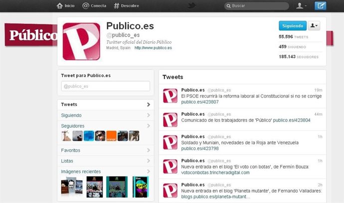 Cuenta De Twitter Del Diario Público