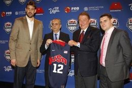 José Luis Sáez Y Marc Gasol Presentan España-USA 