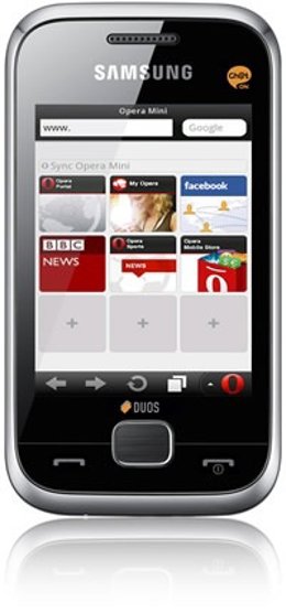 Opera Mini En Un Móvil Samsung