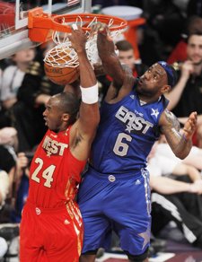 Kobe Bryant Y Lebron James En El All Star 2011