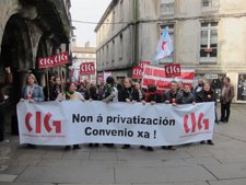 Foto de la manifestación contra la privatización del Consorcio