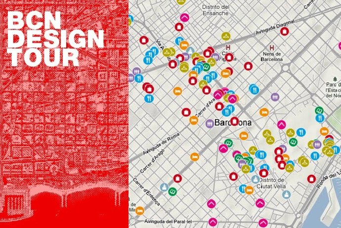 Aplicación De Bcndesign Tour Sobre Sitios De Diseño En Barcelona