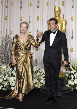  Jean Dujardin Y Meryl Streep Tras La Ceremonia De Los Oscar