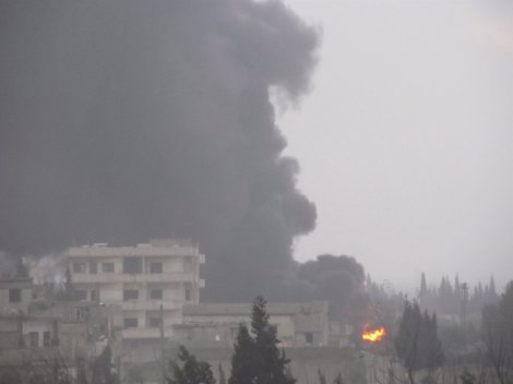 Bombardeos En Homs (Siria)