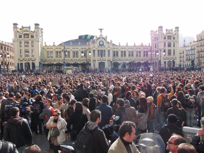 Manifestación Estudiantil En Valencia