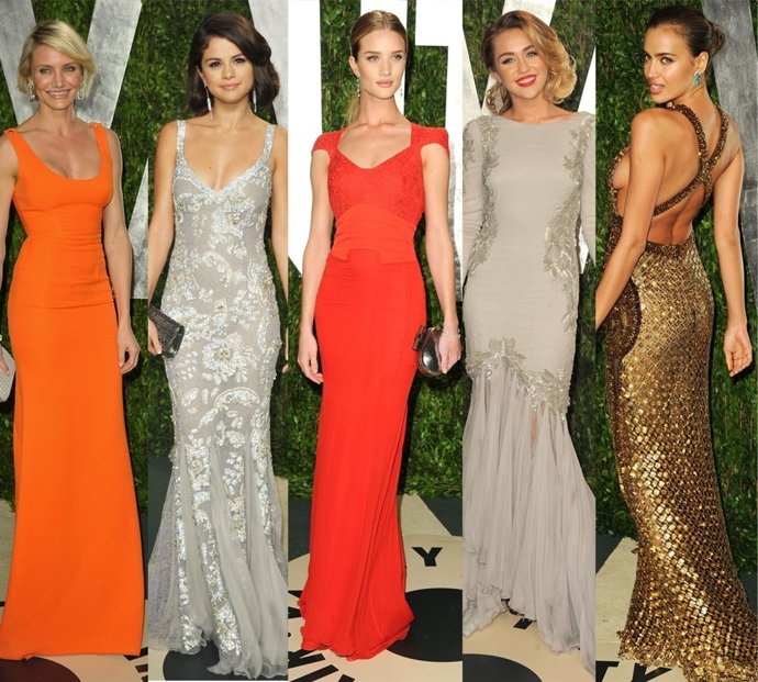 Montaje De Varias Actrices En La Fiesta De 'Vanity Fair'