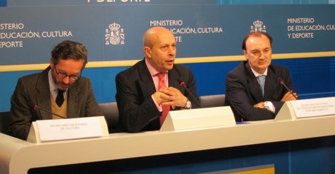 El Ministro Wert (Centro), Hoy En Rueda De Prensa