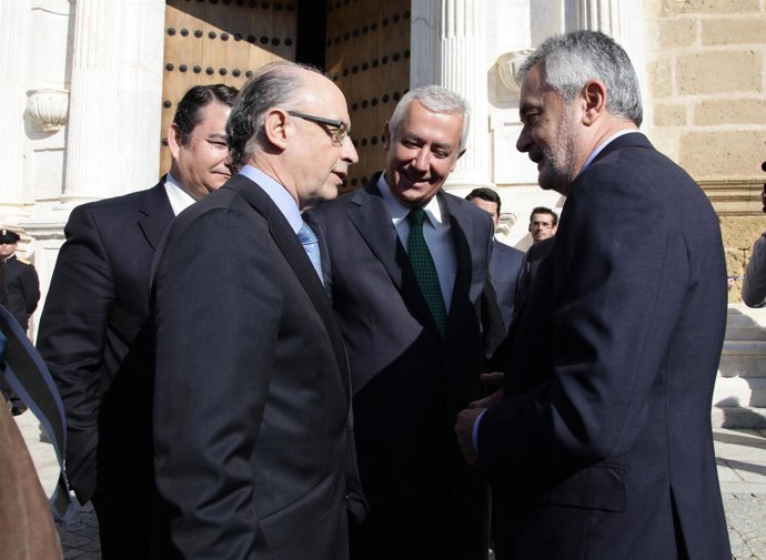 Montoro, Arenas Y Griñán, En Los Actos Del 28-F En El Parlamento