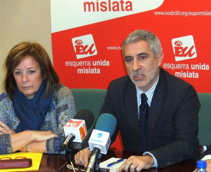 Marga Sanz (EU) Y Llamazares (IU)       