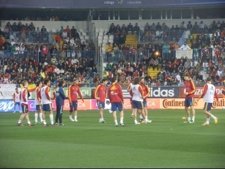 Selección Española Entrenando En La Rosaleda