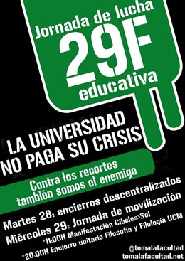 Cartel De La Concentración De Estudiantes Universitarios