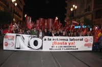 Miles de personas en las protestas andaluzas contra la reforma laboral
