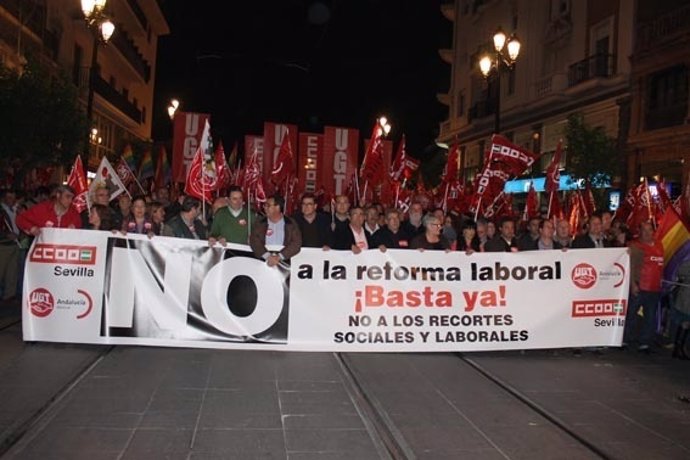 Manifestación Contra La Reforma Laboral En Sevilla (29 De Febrero)