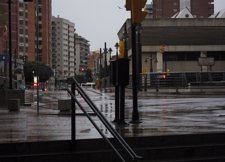 Una Calle De Málaga Con Lluvia