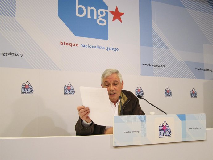 El Portavoz Nacional Del BNG, Guillerme Vázquez, En Rueda De Prensa
