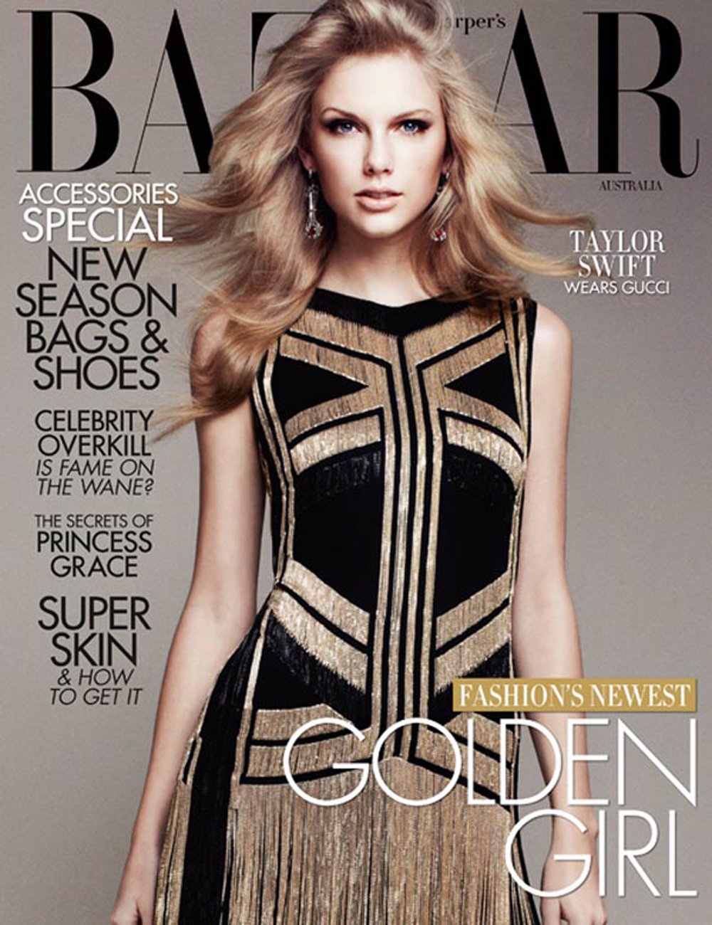 Taylor Swift, De Gucci, Para La Portada De Harper's Bazaar 