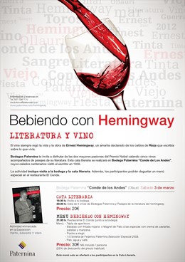 Cartel De La Cata 'Bebiendo Con Hemingway'