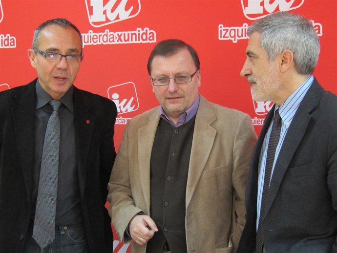 Joan Coscubiela, Jesús Iglesias Y Gaspar Llamazares, En Oviedo