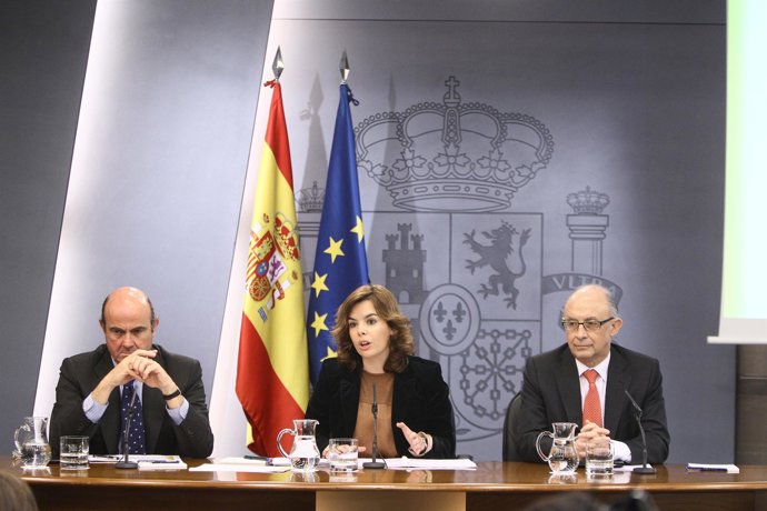 Luis De Guindos, Soraya Sáenz De Santamaría Y Cristóbal Montoro
