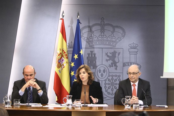 Luis De Guindos, Soraya Sáenz De Santamaría Y Cristóbal Montoro