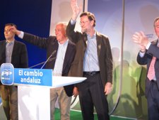 Javier Arenas Y Mariano Rajoy, En Un Acto De Partido En Lucena (Córdoba)