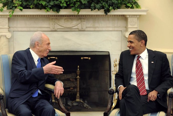 Obama y Peres en la Casa Blanca