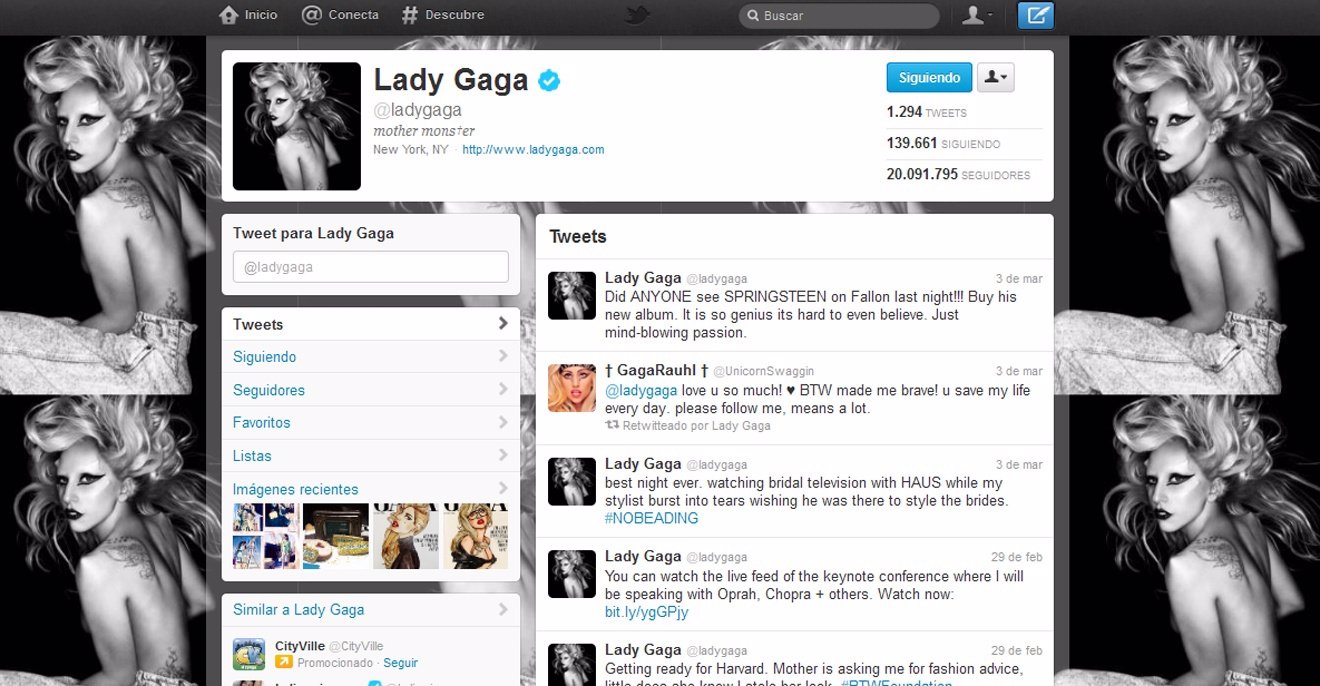 Captura Del Twitter De Lady Gaga