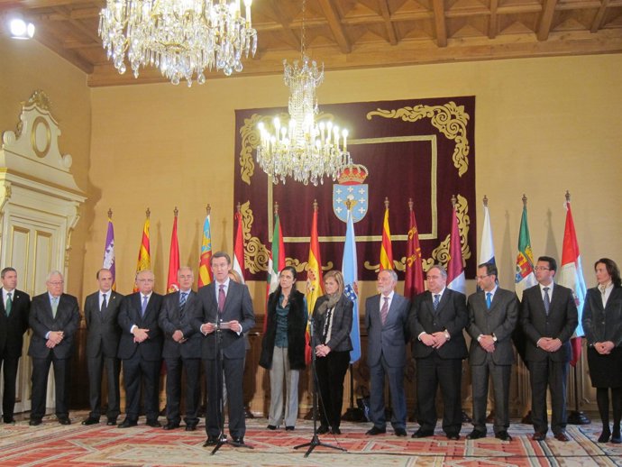 Recepción De Feijóo A Los Participantes En El Plenario De La Coprepa