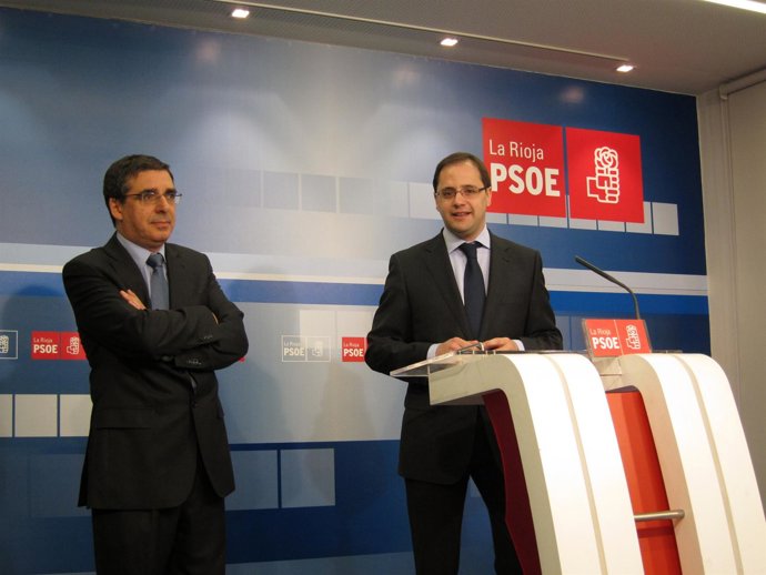 César Luena, Secretario General PSOE, Y Pablo Rubio, Portavoz GPS