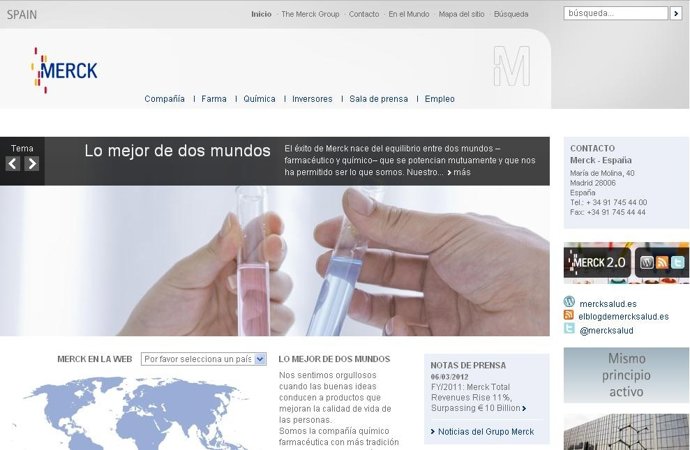Página Web Del Grupo Alemán Merck