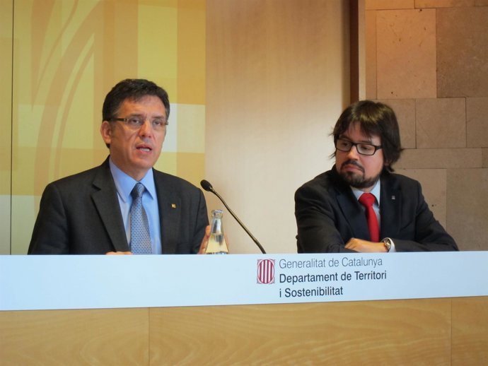 El Conseller L.Recoder Y El Dtor.Gral.De Transportes R.Font