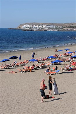 Playa De Melenara, En Gran Canaria      