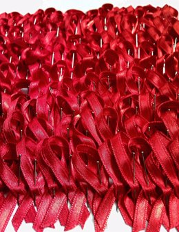 Lazos Rojos Que Simbolizan La Lucha Contra El VIH/Sida