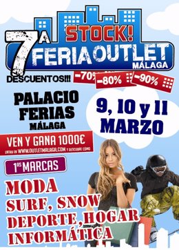 Cartel De 'Stock! Feria Outlet Málaga' 