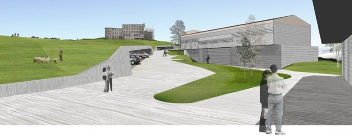 Maqueta de la sede de Colegios del Mundo Unido en Comillas