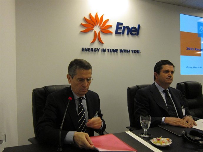 El Consejero Delegado De Endesa, Andrea Brentan, Y El Presidente, Borja Prado 
