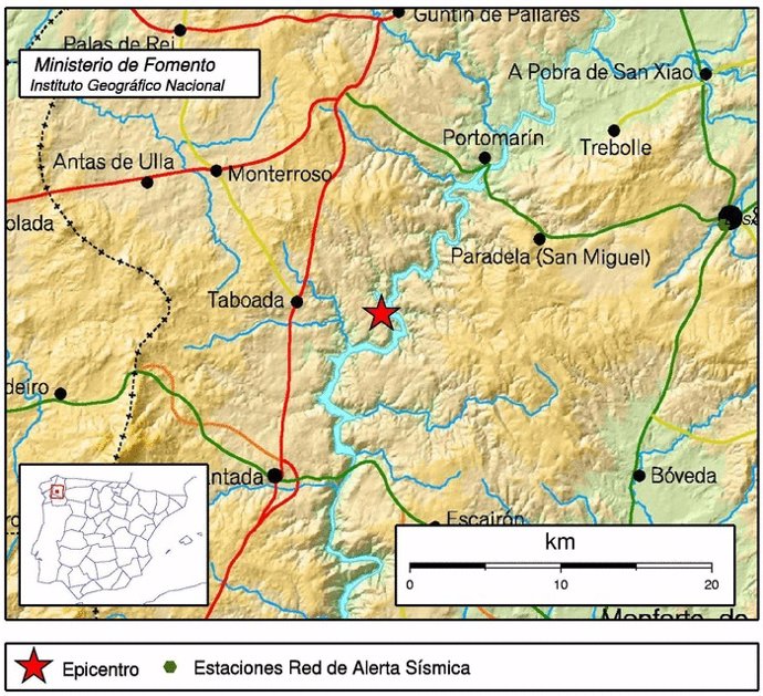 Mapa Sísmico Del Terremoto En Taboada