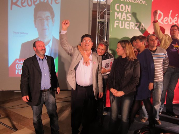 Valderas En El Acto De Apertura De Campaña, En Huelva.