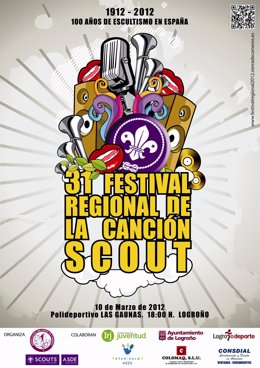 Cartel Festival De La Canción Scout De La Rioja