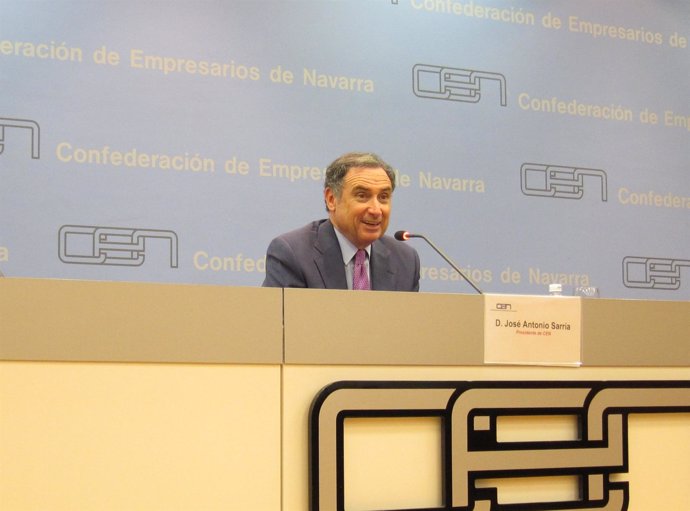 El Presidente De La Confederación De Empresarios De Navarra, José Antonio Sarría