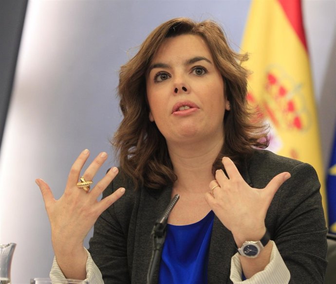 Soraya Sáenz De Santamaría En La RDP Del Consejo De Ministros