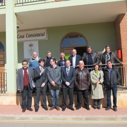 Pedro Sanz Y Los Alcaldes De La Comarca Cañas 